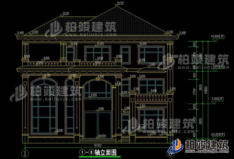 正立面图