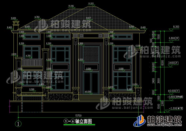 正立面图