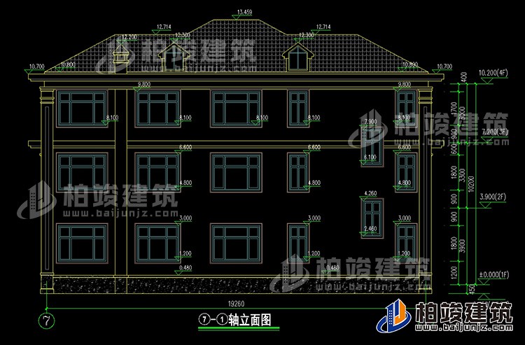 背立面图